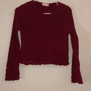 a cropped sweater